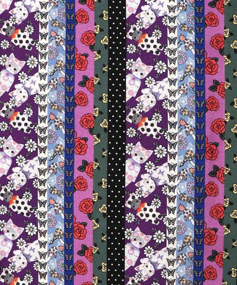 ストライプ総柄前開きシャツワンピース-19