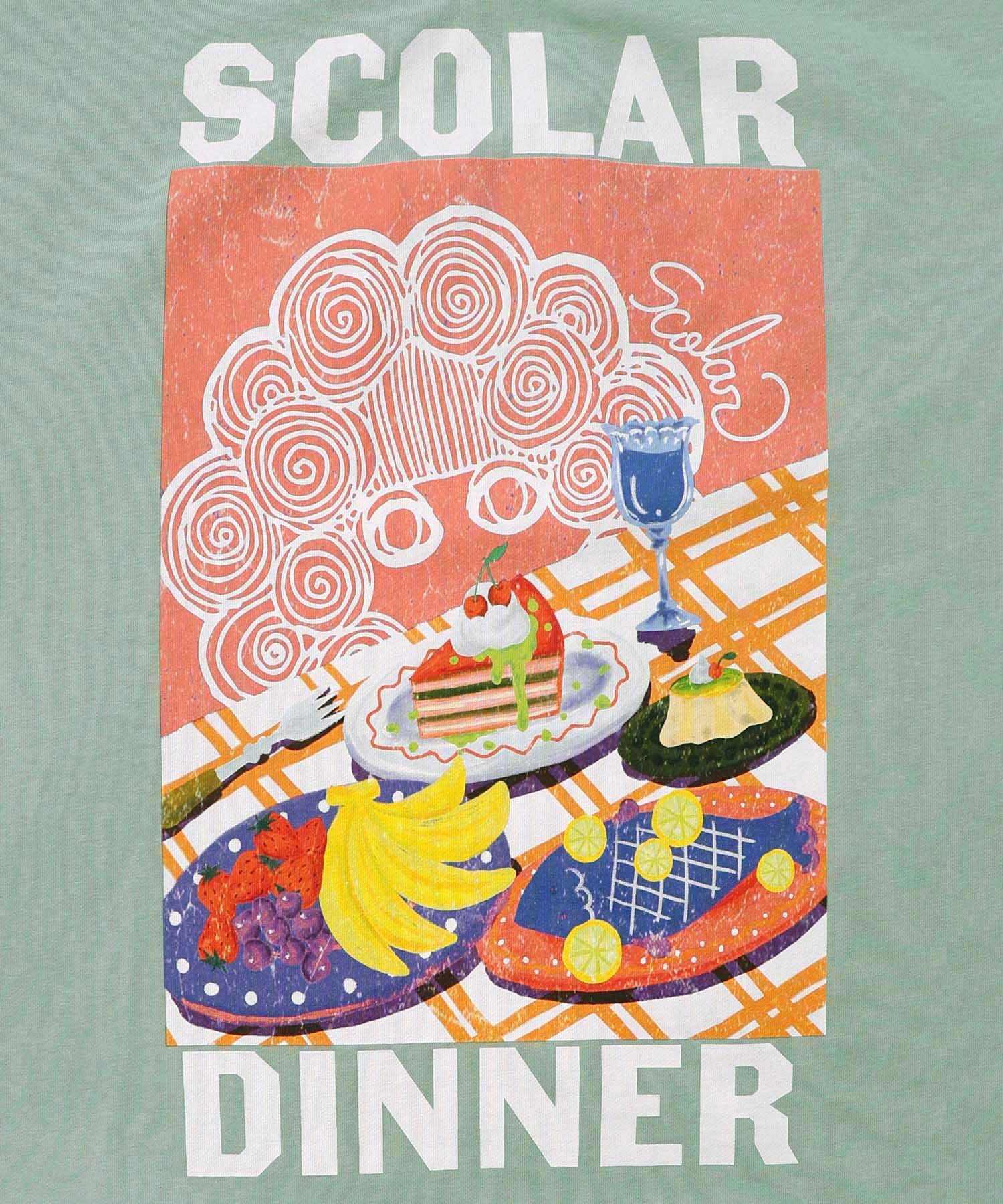 161610：スカラーちゃんの夕食柄レイヤード風配色プルオーバーの通販