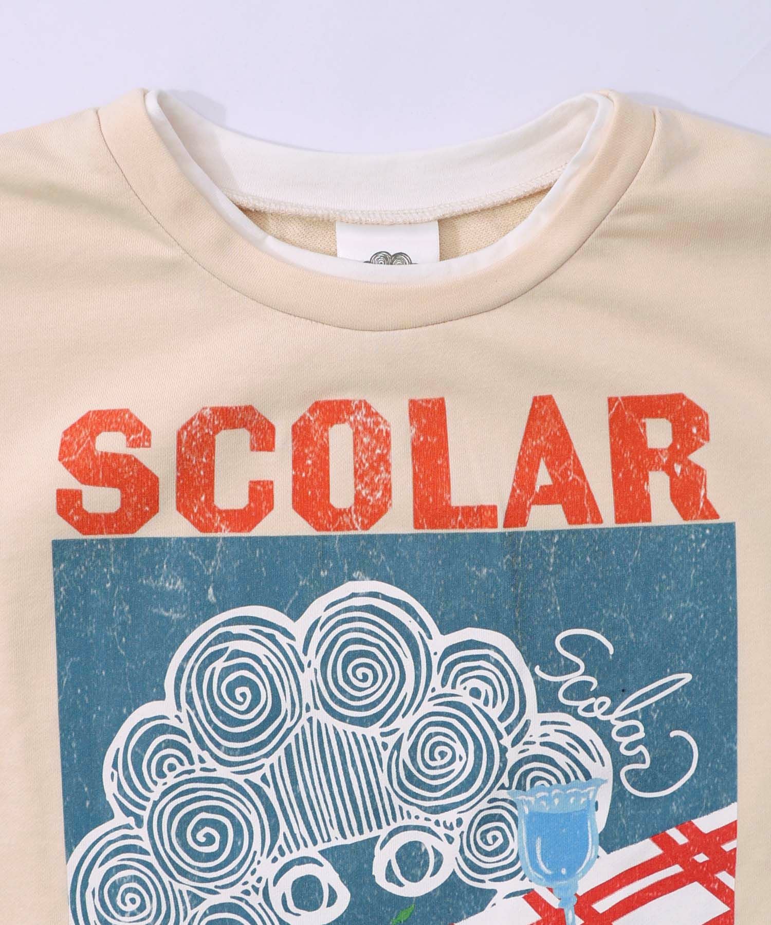 161610：スカラーちゃんの夕食柄レイヤード風配色プルオーバーの通販