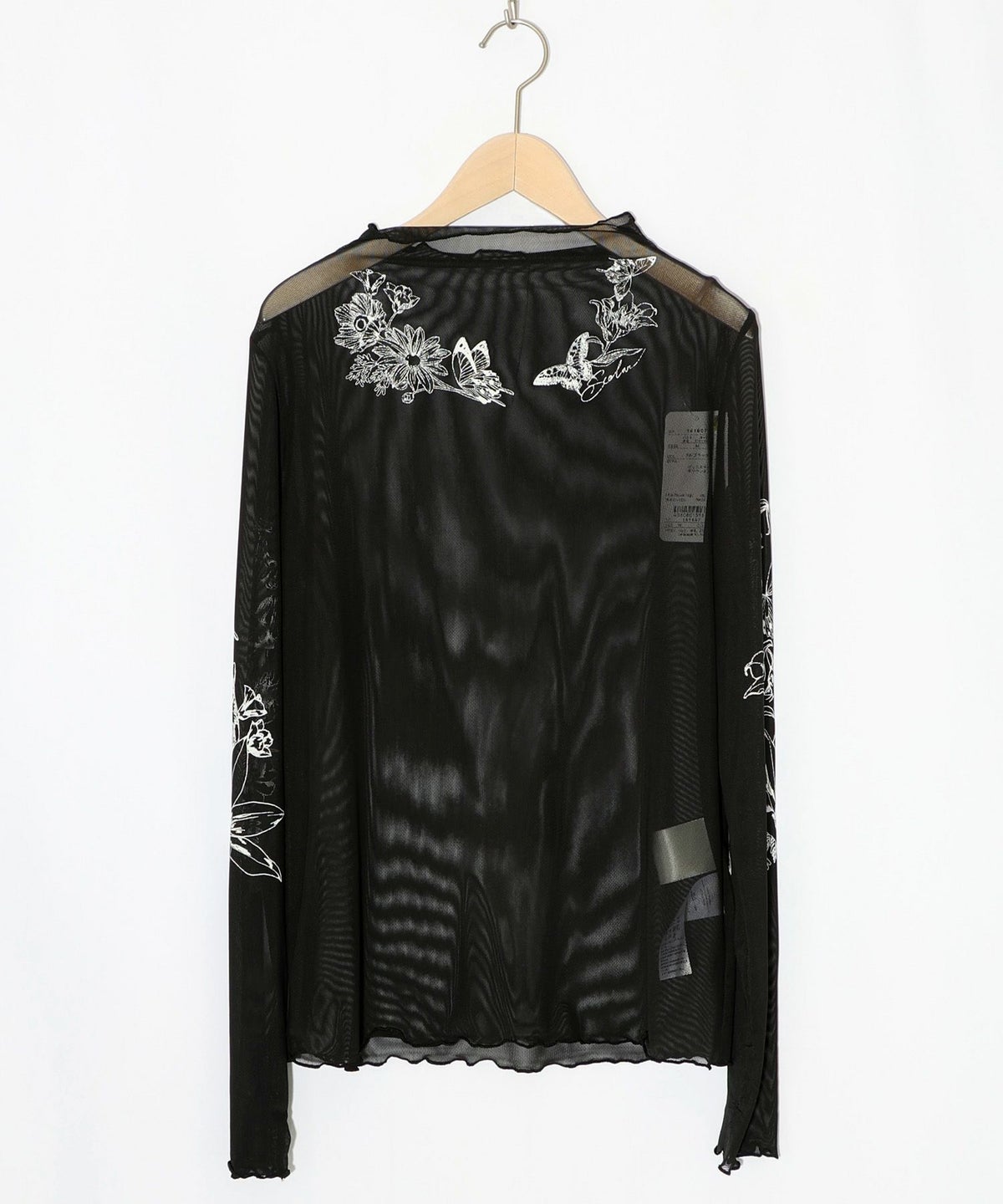 アンティーク風花蝶プリント ソフトチュールインナー-10