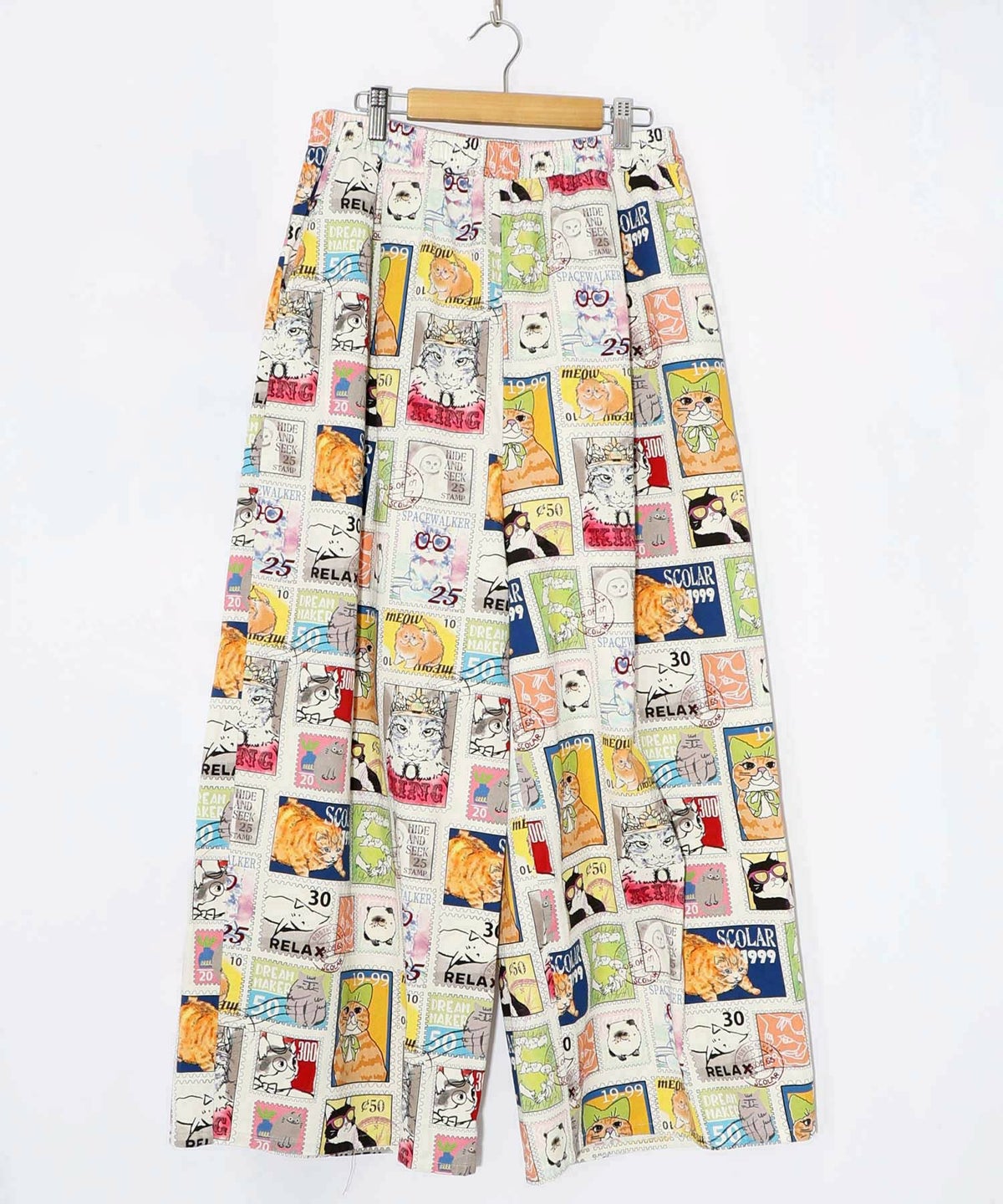 わんorにゃんスタンプ柄 バイオ加工パンツ-17