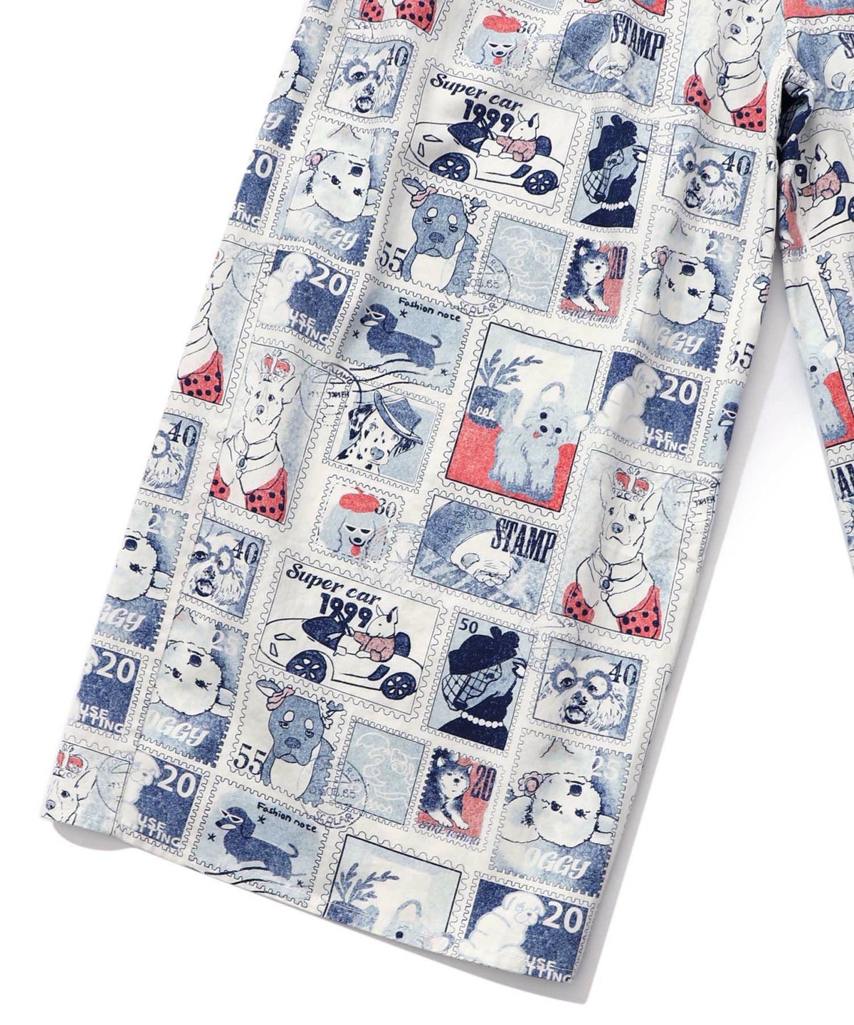 わんorにゃんスタンプ柄 バイオ加工パンツ-23