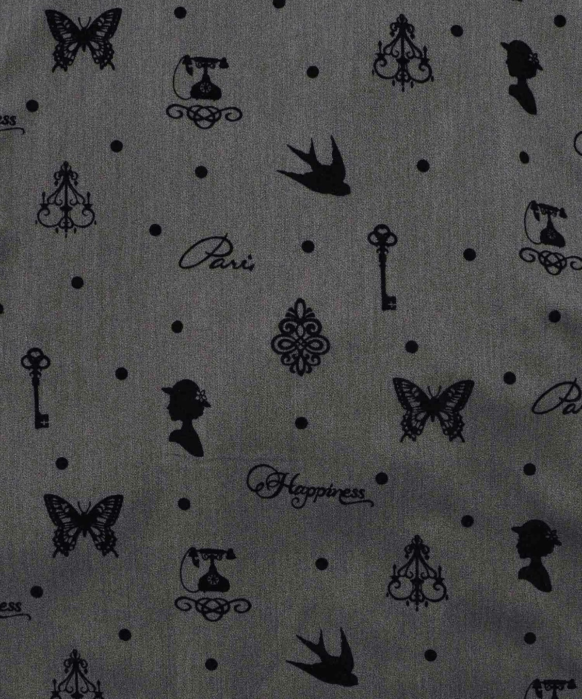 アンティーク調フロッキープリントベスト-13