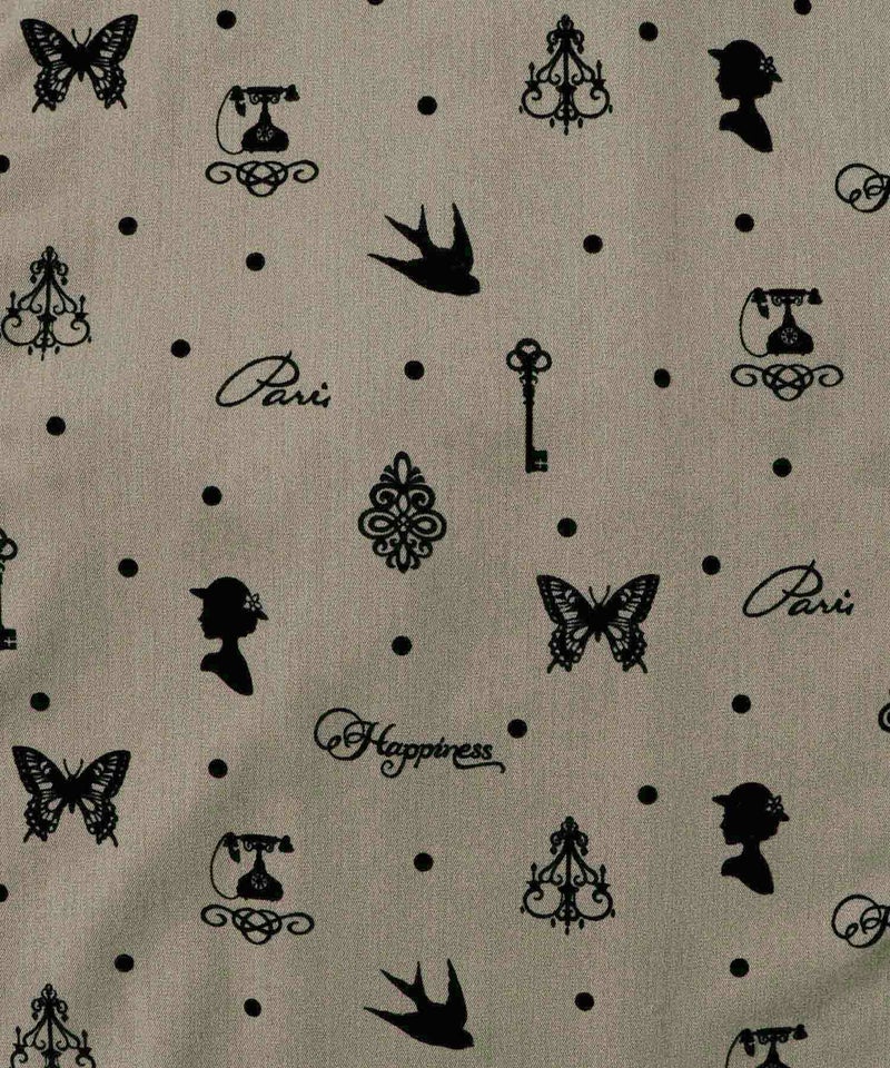 アンティーク調フロッキープリントベスト-16