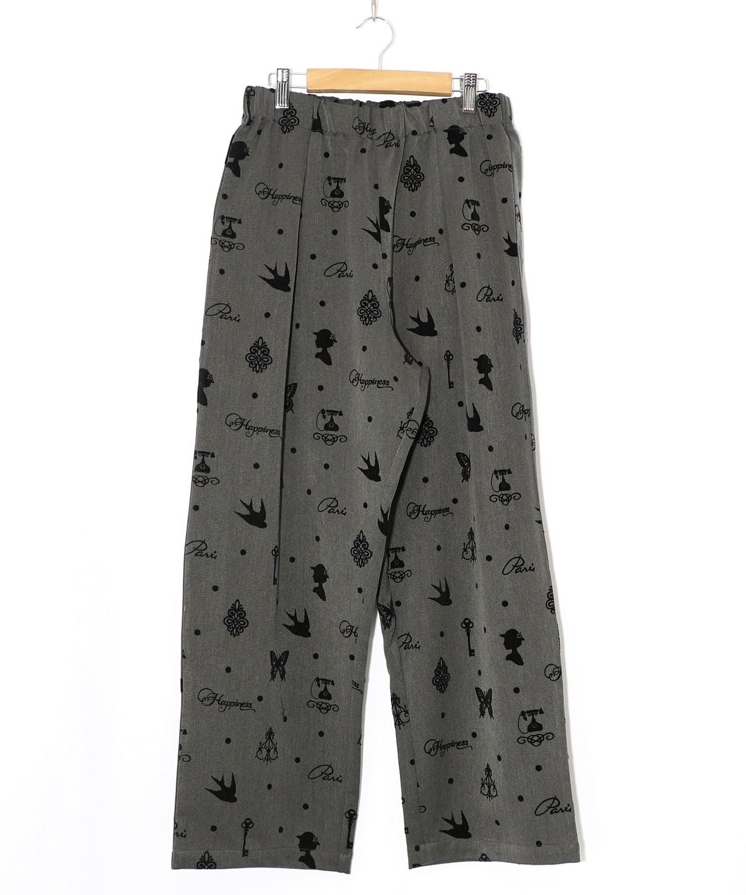 561209：アンティーク調フロッキープリントパンツの通販-ScoLar