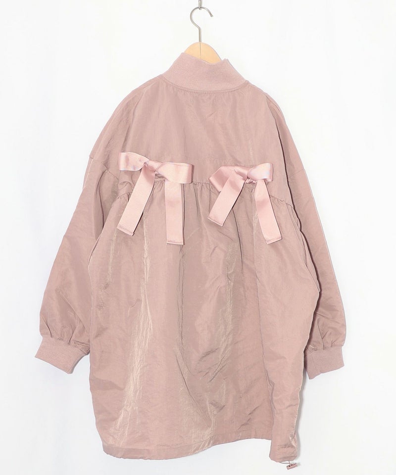 リボン×花刺繍ドルマンスリーブブルゾン-14