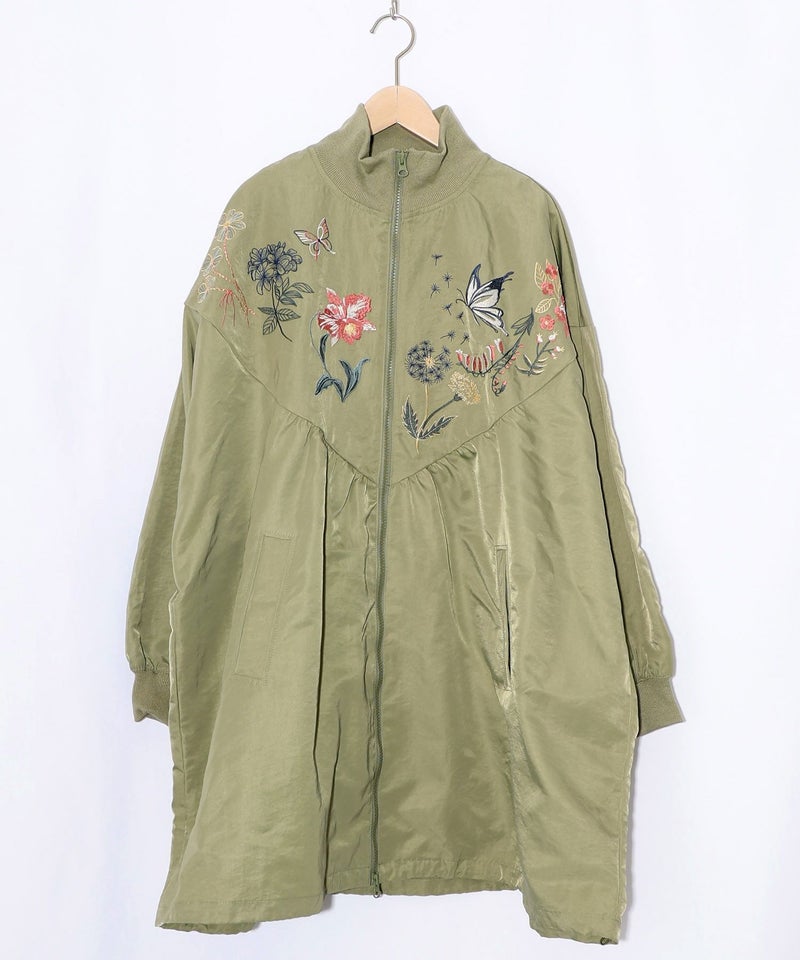 リボン×花刺繍ドルマンスリーブブルゾン-16