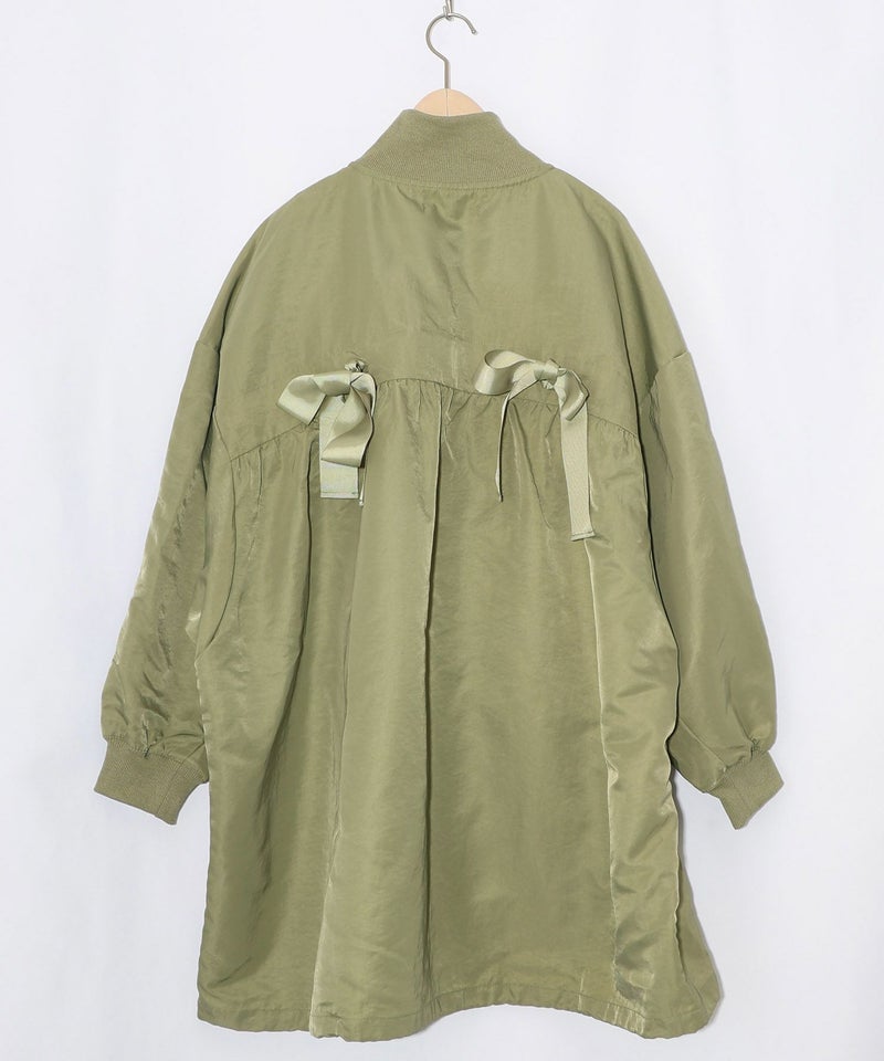 リボン×花刺繍ドルマンスリーブブルゾン-17