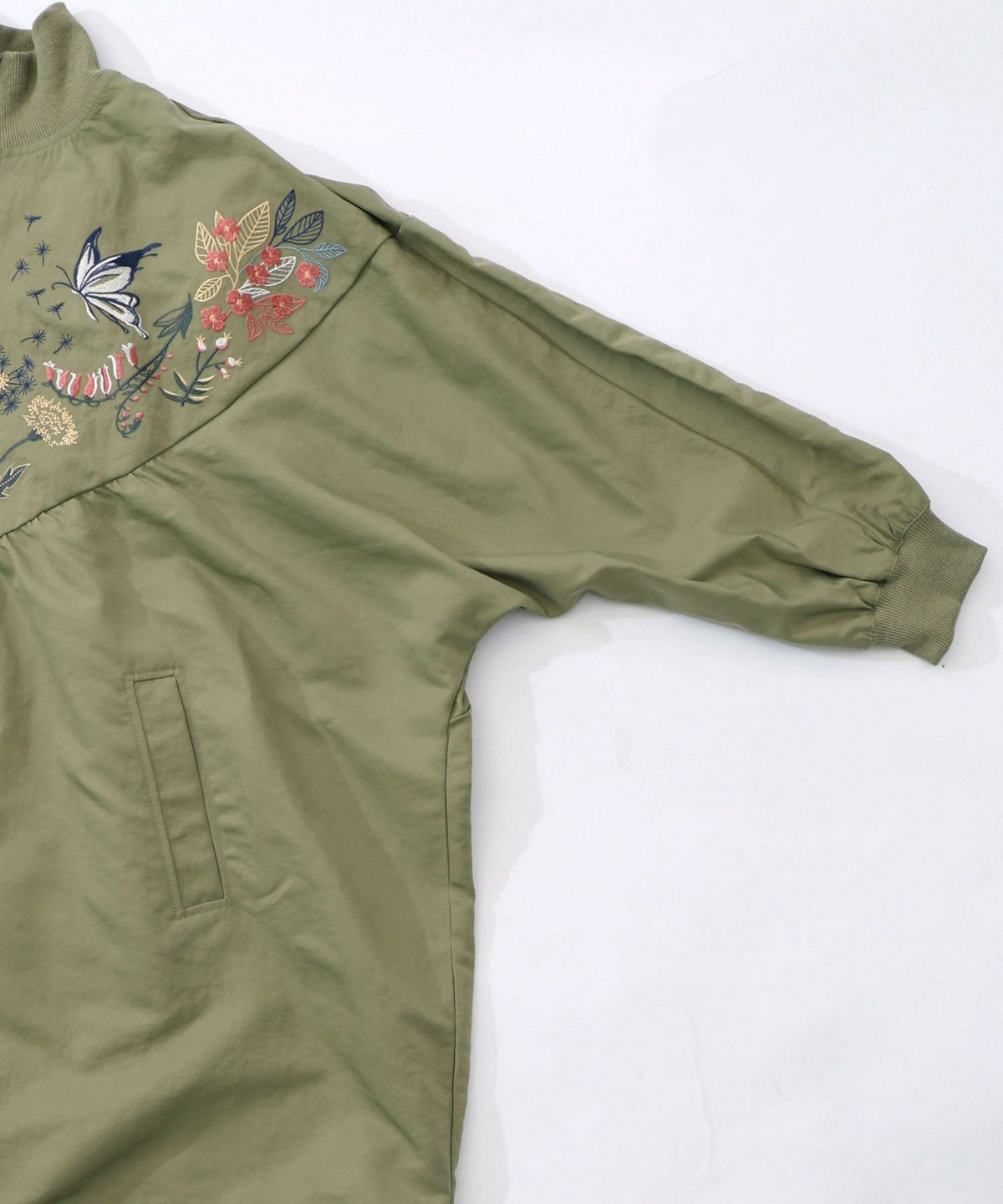 リボン×花刺繍ドルマンスリーブブルゾン-19