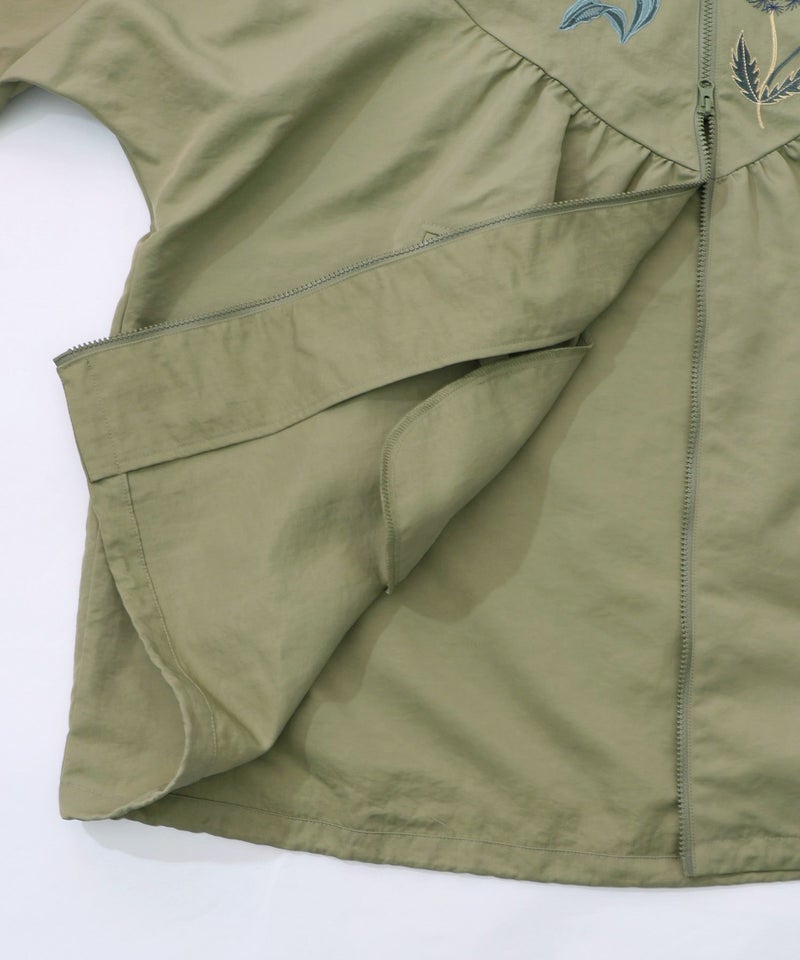 リボン×花刺繍ドルマンスリーブブルゾン-22