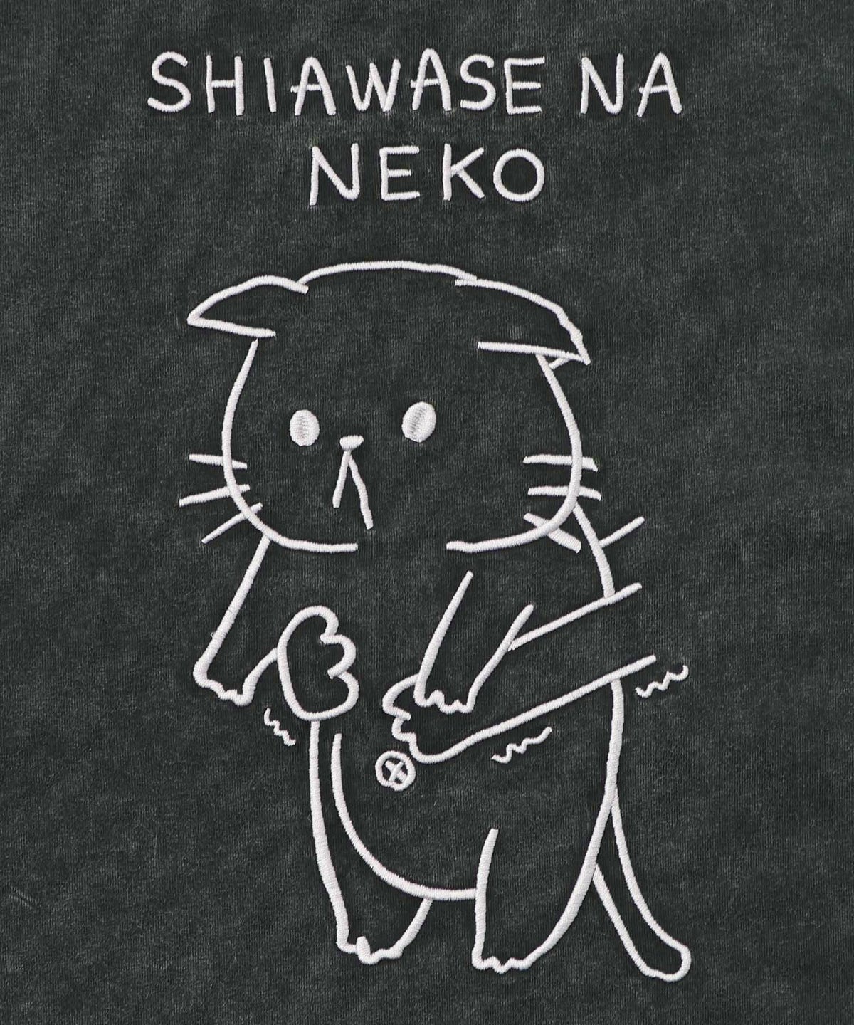 正月太りネコ柄刺繍ヴィンテージ風プルオーバー-11