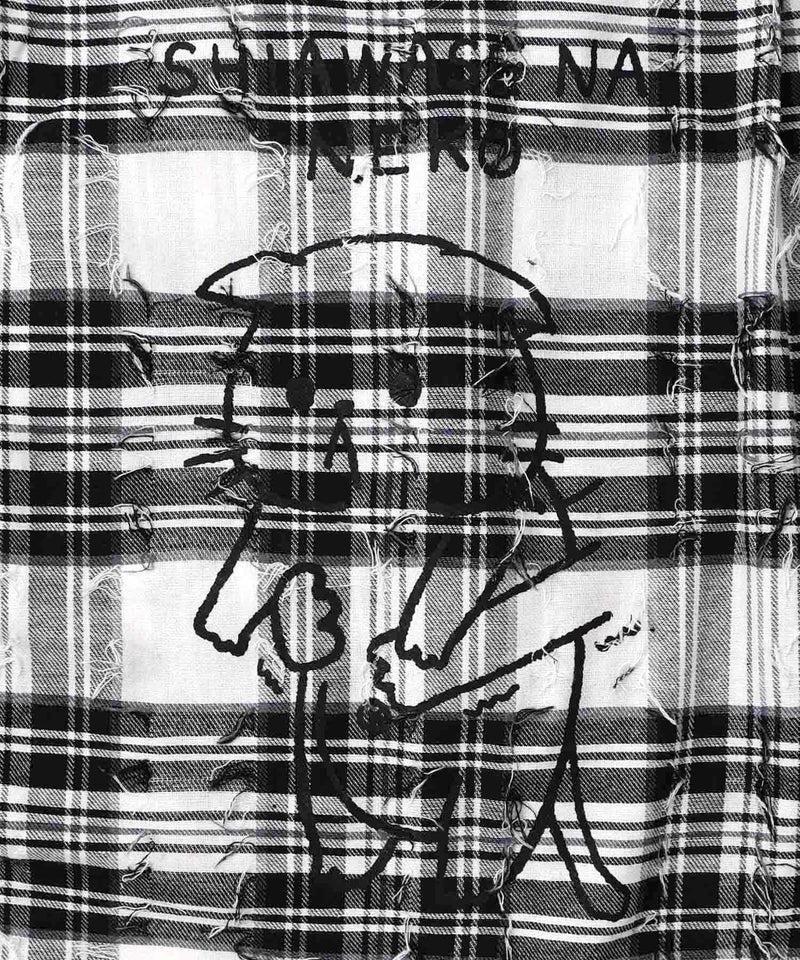 正月太りネコ柄デニムorチェックシャツパーカー-21