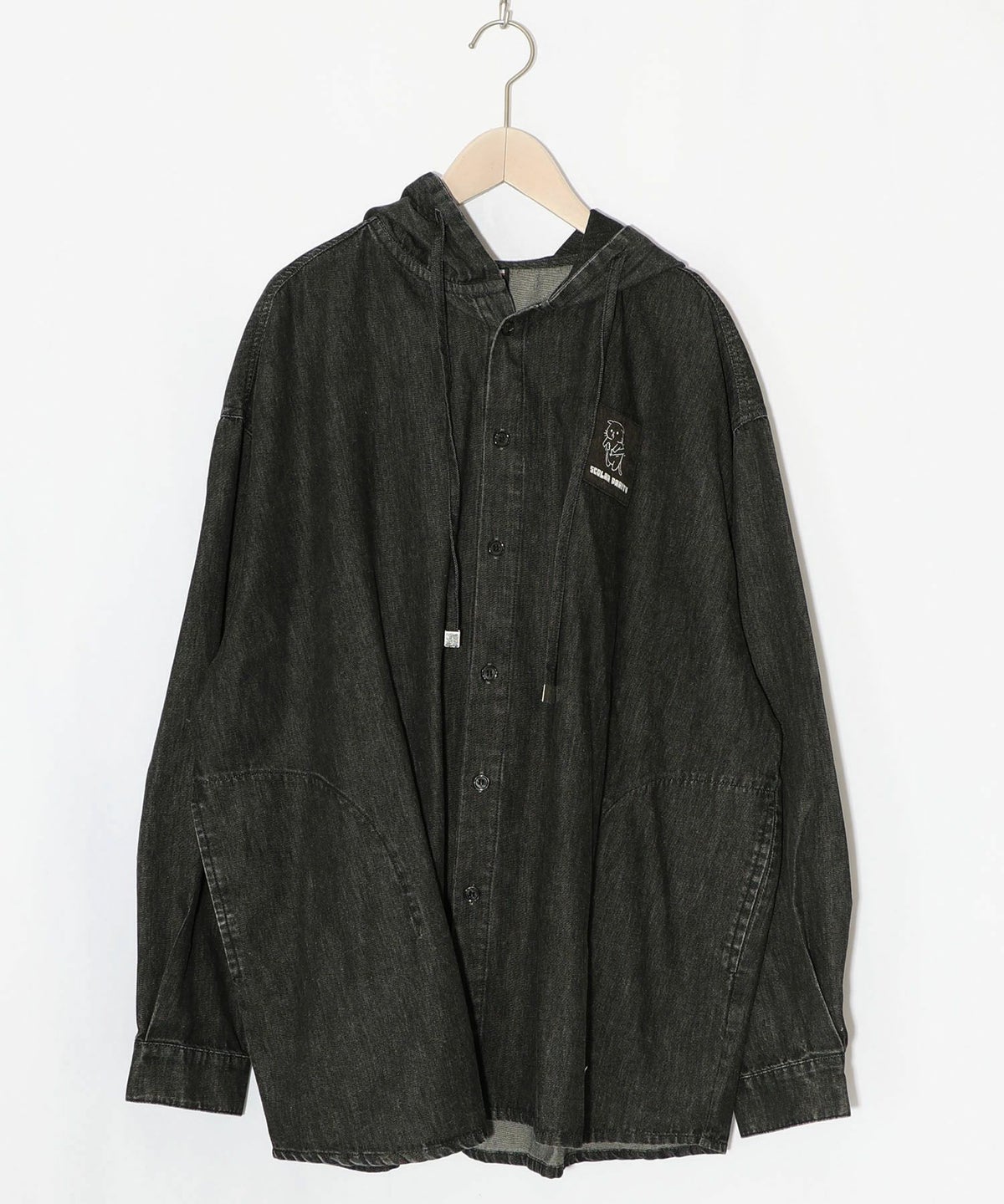 正月太りネコ柄デニムorチェックシャツパーカー-22