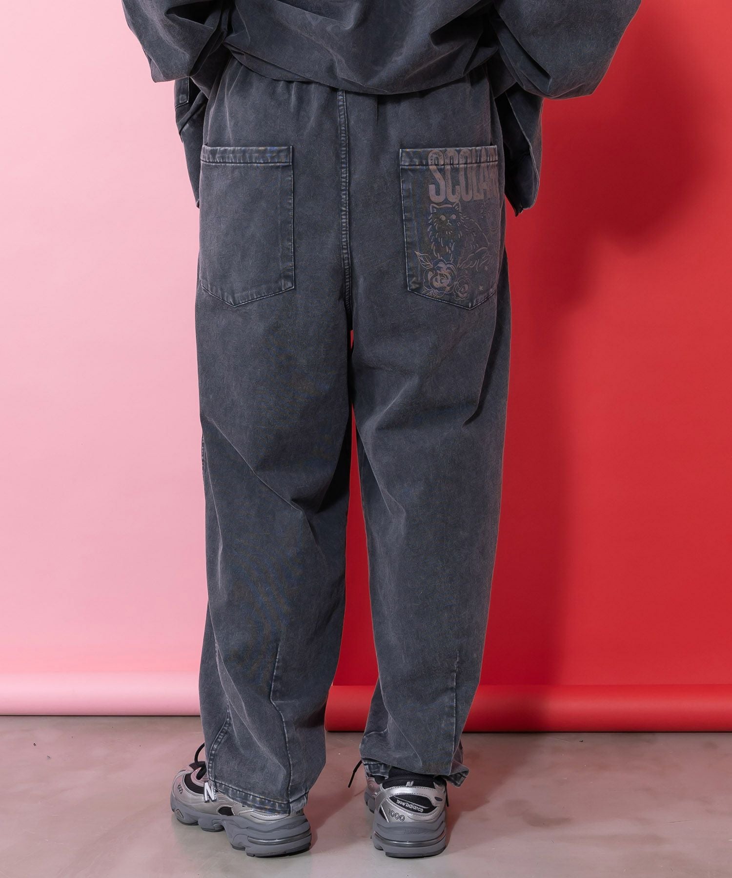 161604：チョーク風柄コクーンパンツの通販-ScoLar