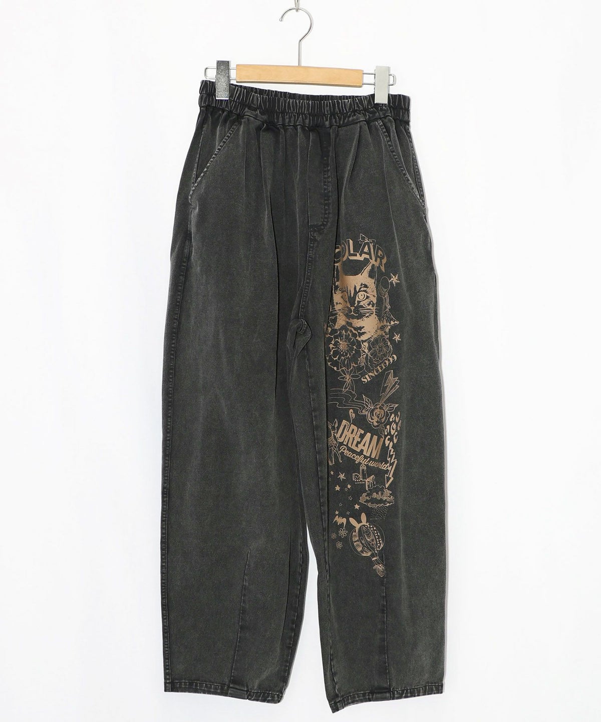 チョーク風柄コクーンパンツ-8