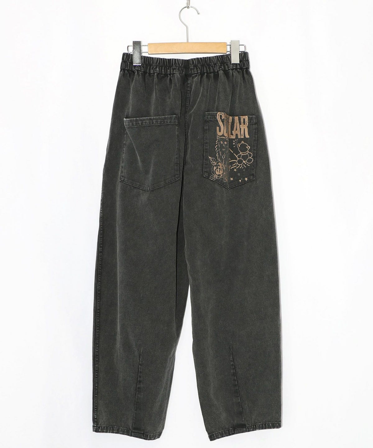 チョーク風柄コクーンパンツ-9