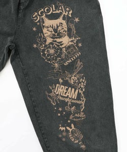 チョーク風柄コクーンパンツ-10