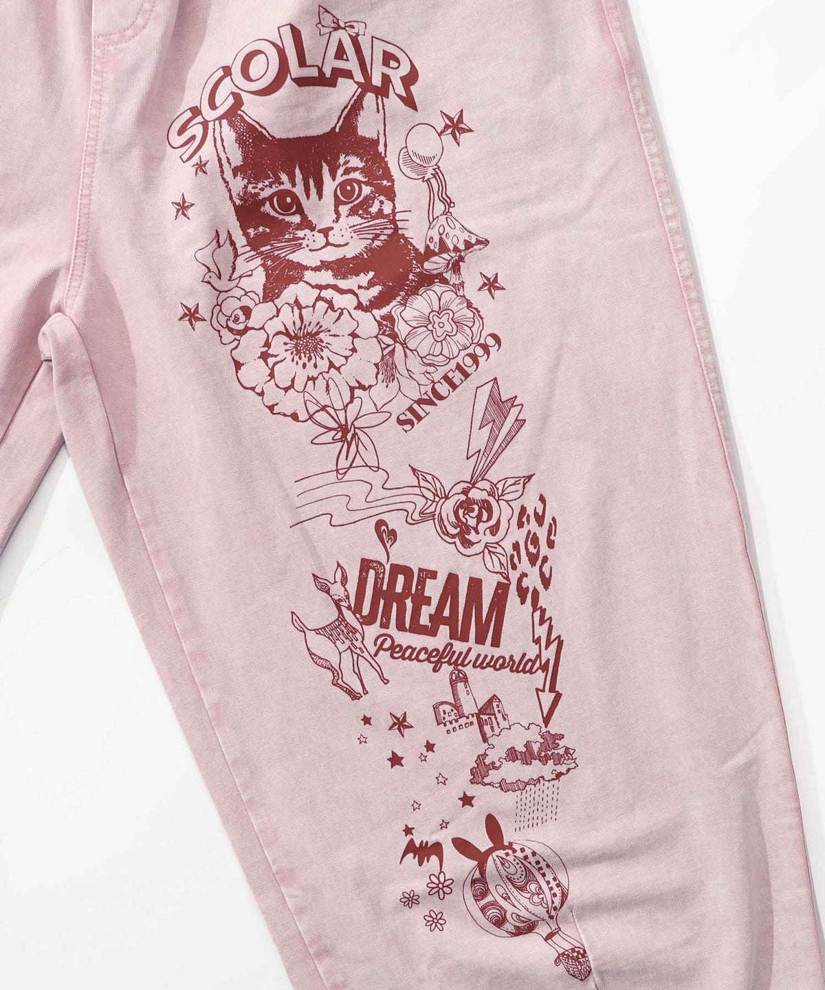 チョーク風柄コクーンパンツ-13