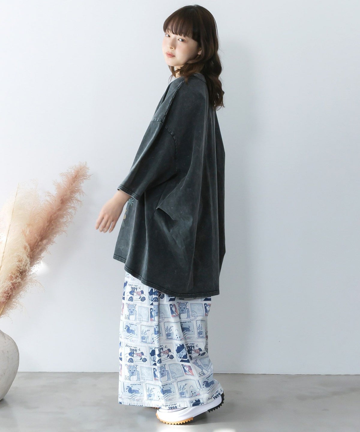 パッチワークウサギ柄ヴィンテージ風プルオーバー-6