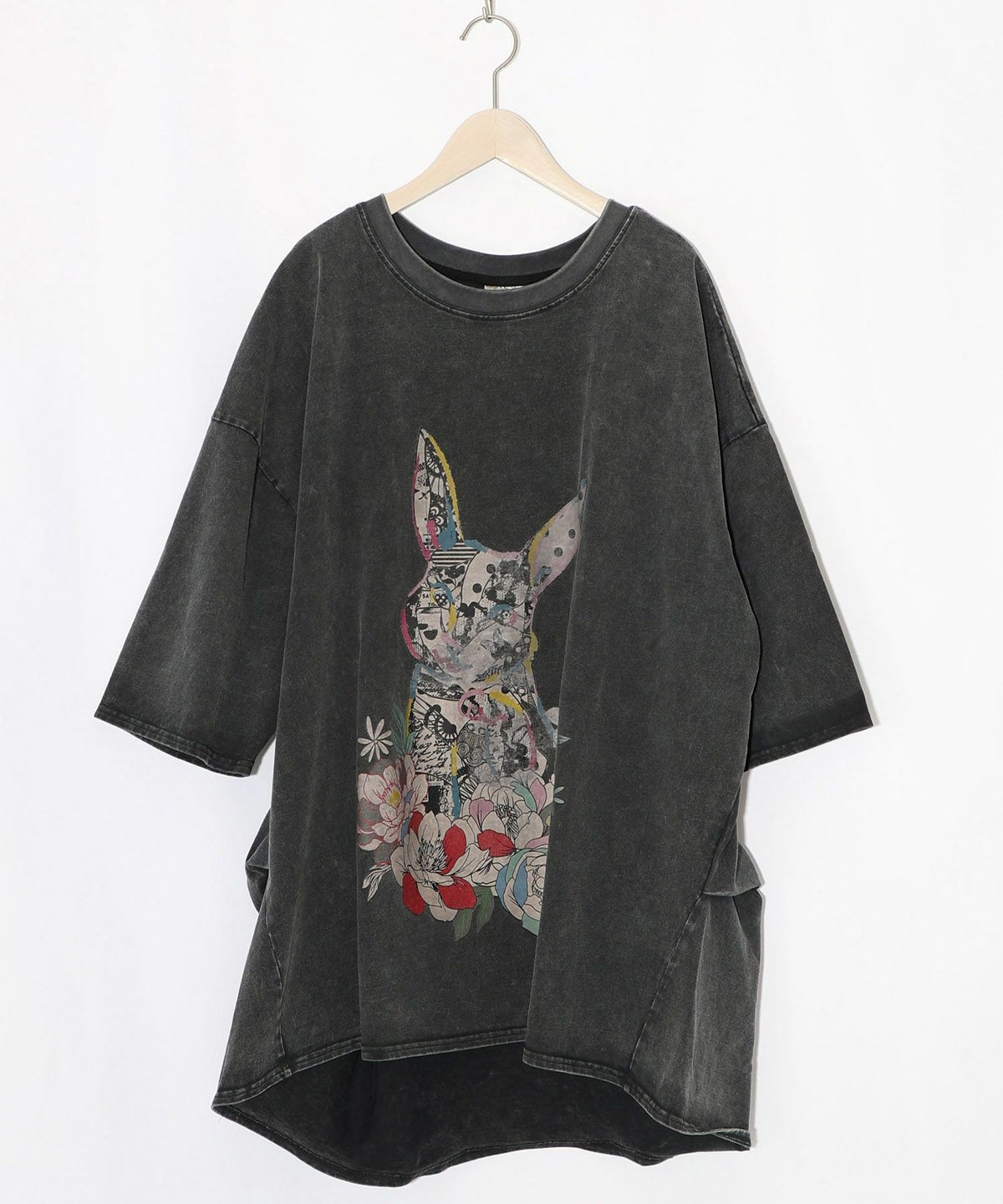 パッチワークウサギ柄ヴィンテージ風プルオーバー-10