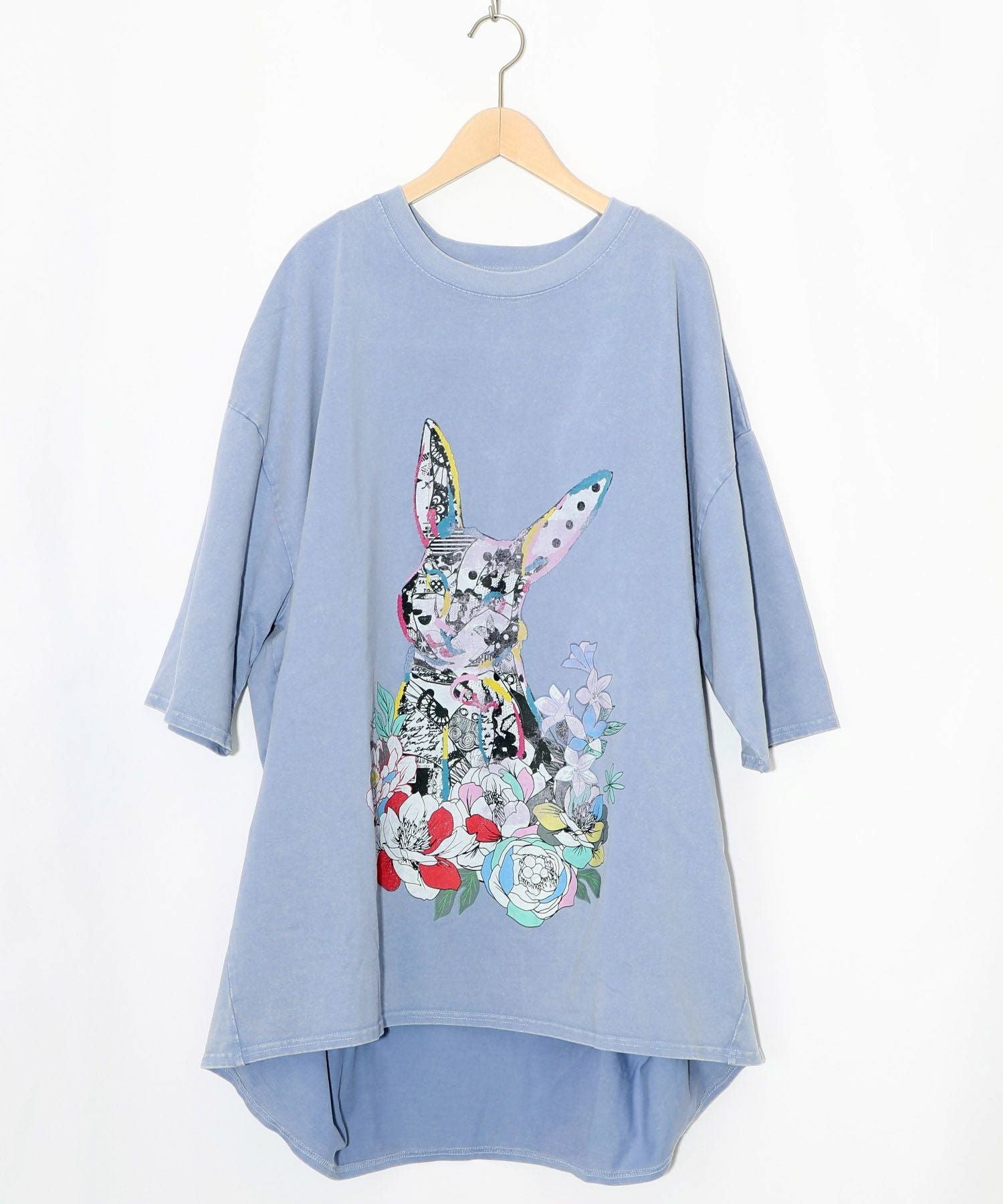 archivio ⭐️薄手ウサギ刺繍パッチ付きシルバージャケット 161603：パッチワークウサギ柄ヴィンテージ風プルオーバーの通販-ScoLar