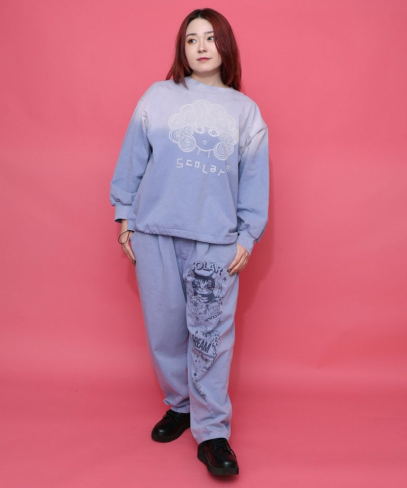 スカラーちゃん柄ヴィンテージ風プルオーバー-4