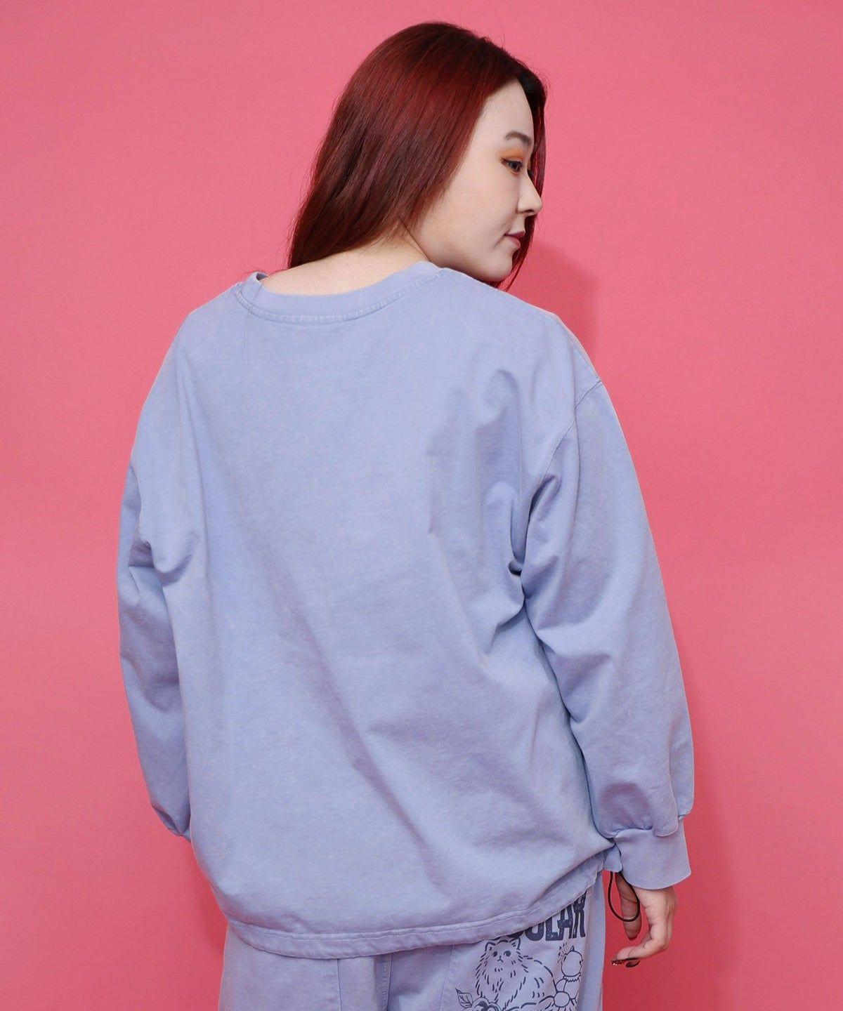 スカラーちゃん柄ヴィンテージ風プルオーバー-5