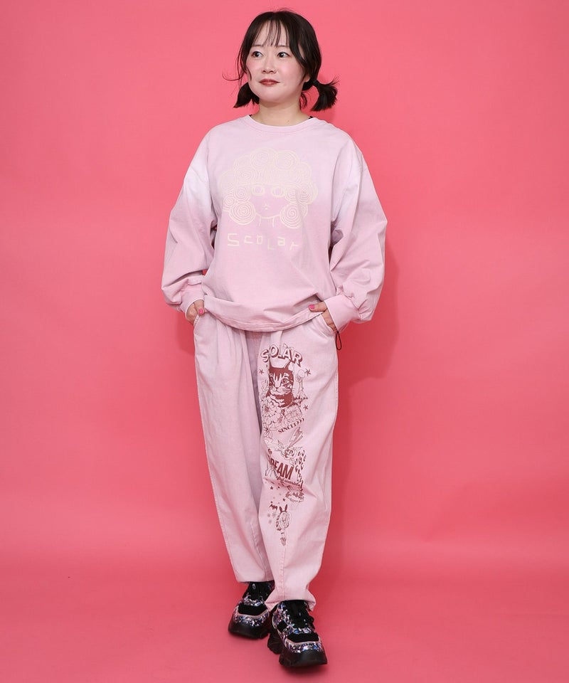 スカラーちゃん柄ヴィンテージ風プルオーバー-10