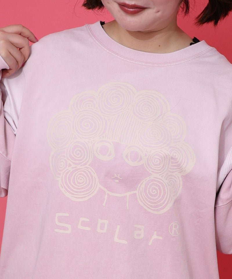 スカラーちゃん柄ヴィンテージ風プルオーバー-13