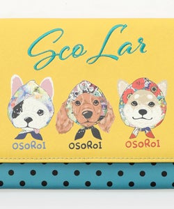 頭巾わんちゃん×ドット柄 ロゴ刺繍入りマルチケース-9