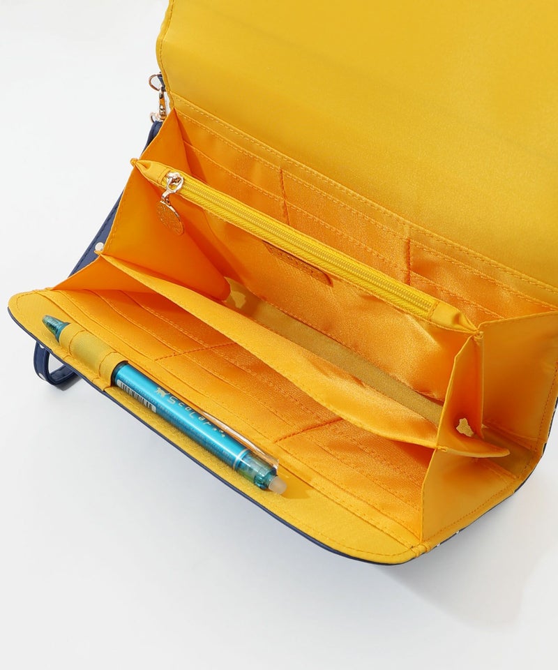 頭巾わんちゃん×ドット柄 ロゴ刺繍入りマルチケース-23