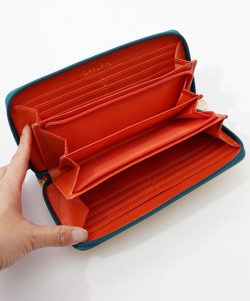 頭巾わんちゃん×ドット柄 ロゴ刺繍入り長財布-5