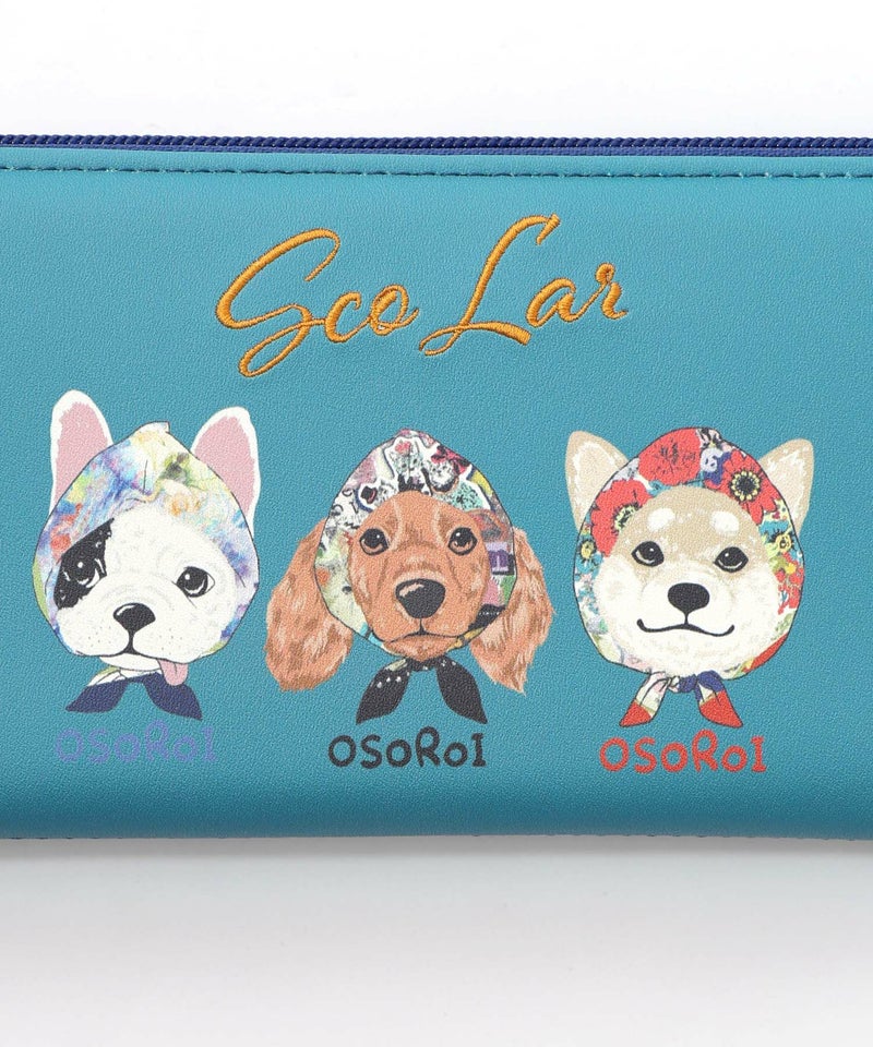 頭巾わんちゃん×ドット柄 ロゴ刺繍入り長財布-10