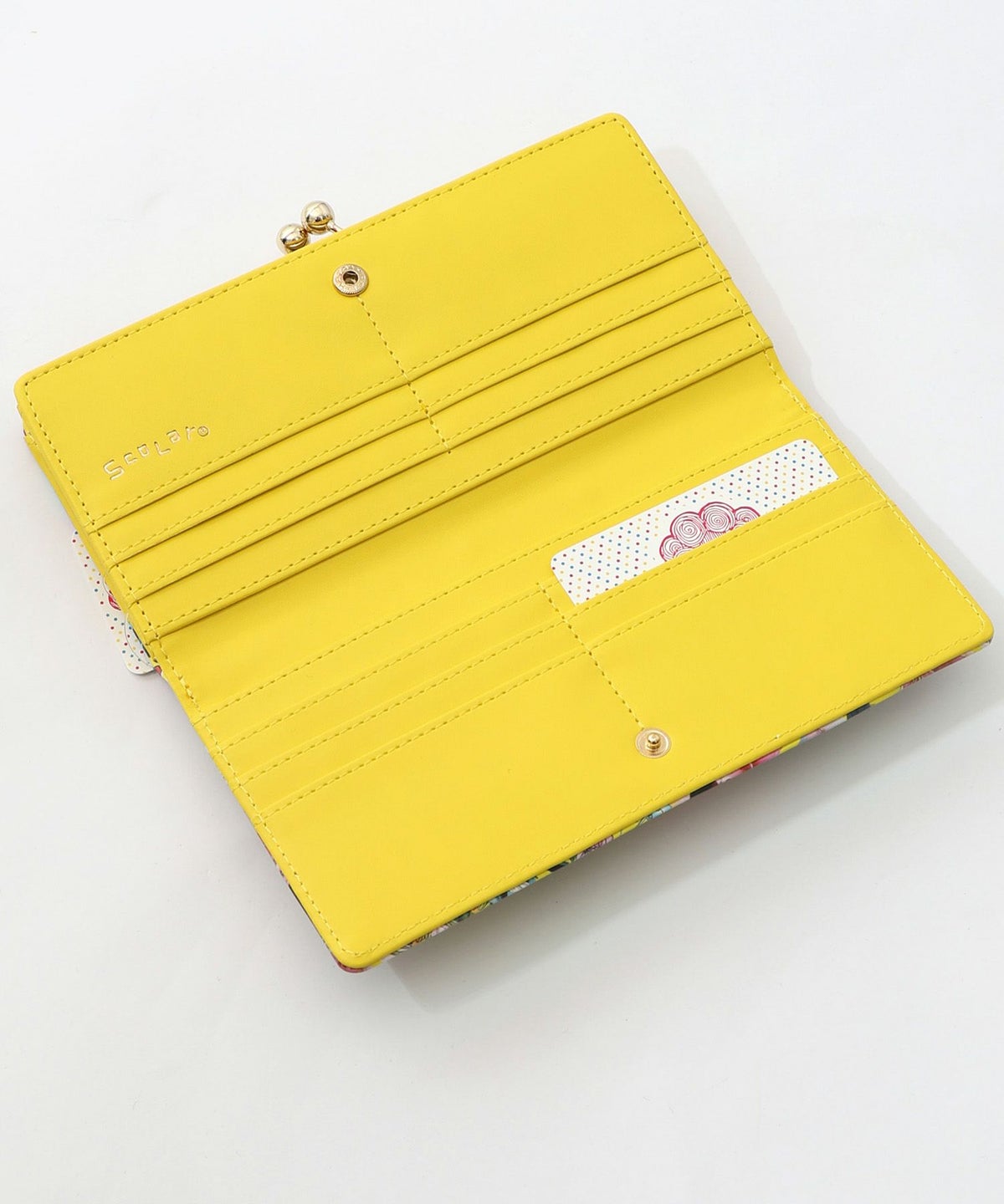 黒ネコ×スカラーちゃん 花柄長財布-5