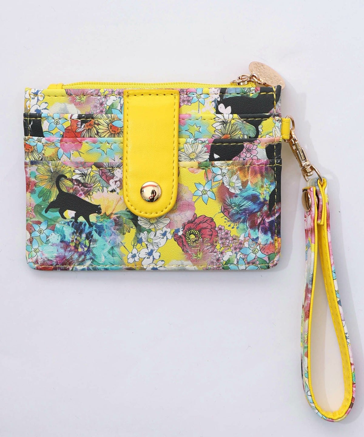 黒ネコ×スカラーちゃん 花柄フラグメントケース-4