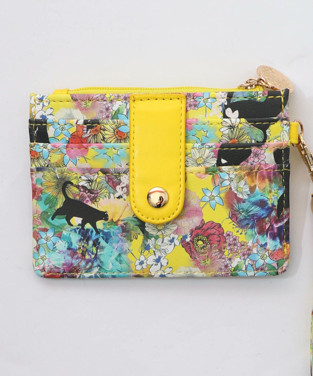 黒ネコ×スカラーちゃん 花柄フラグメントケース-10