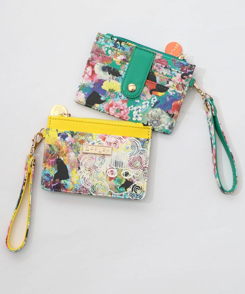 黒ネコ×スカラーちゃん 花柄フラグメントケース-17