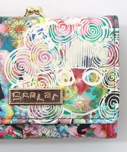 黒ネコ×スカラーちゃん 花柄口金財布-10