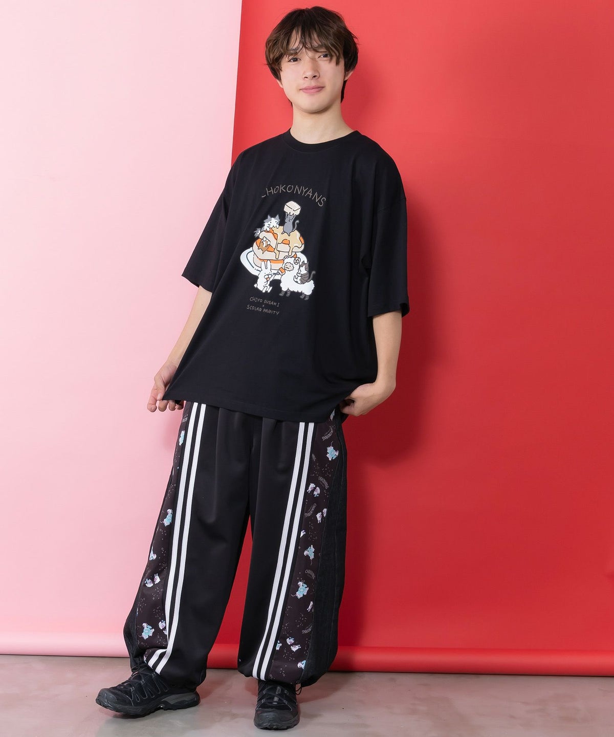 ちょこにゃんず パンケーキTシャツ-12