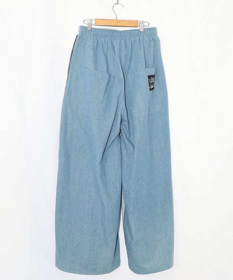 ちょこにゃんず ジャージ×デニム切替パンツ-18