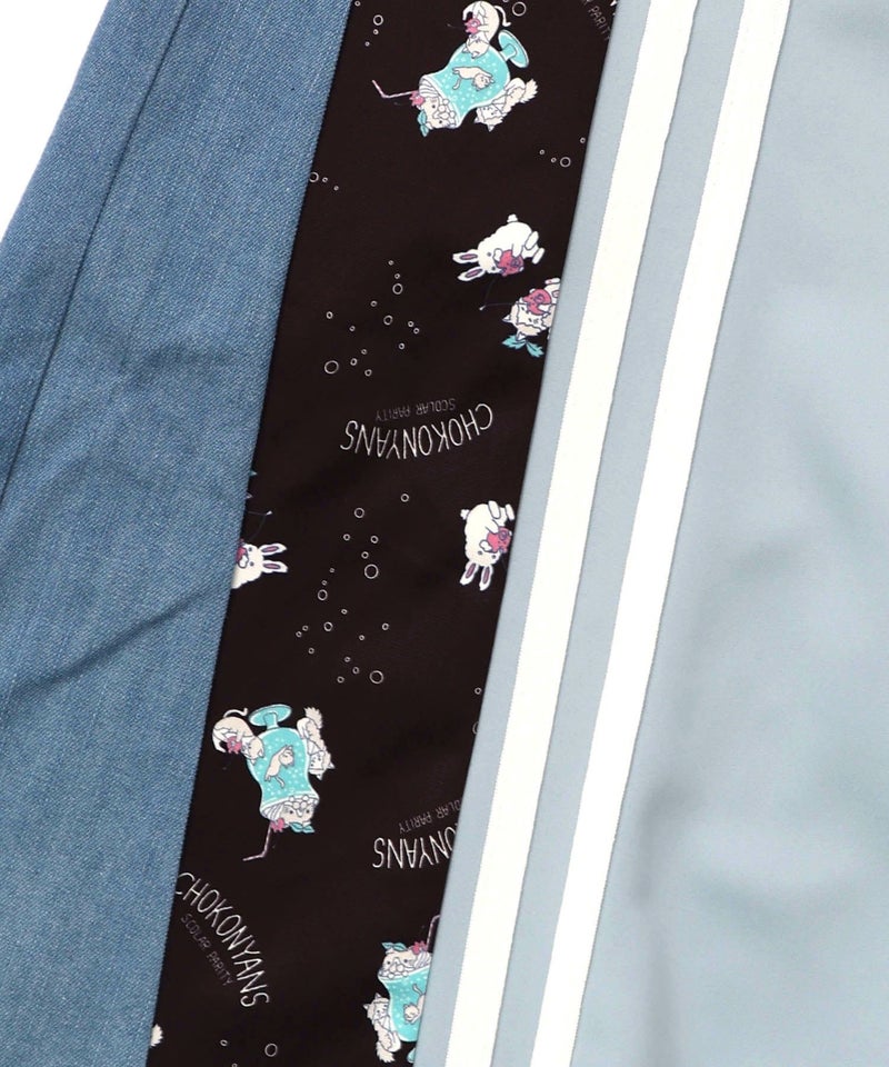 ちょこにゃんず ジャージ×デニム切替パンツ-19