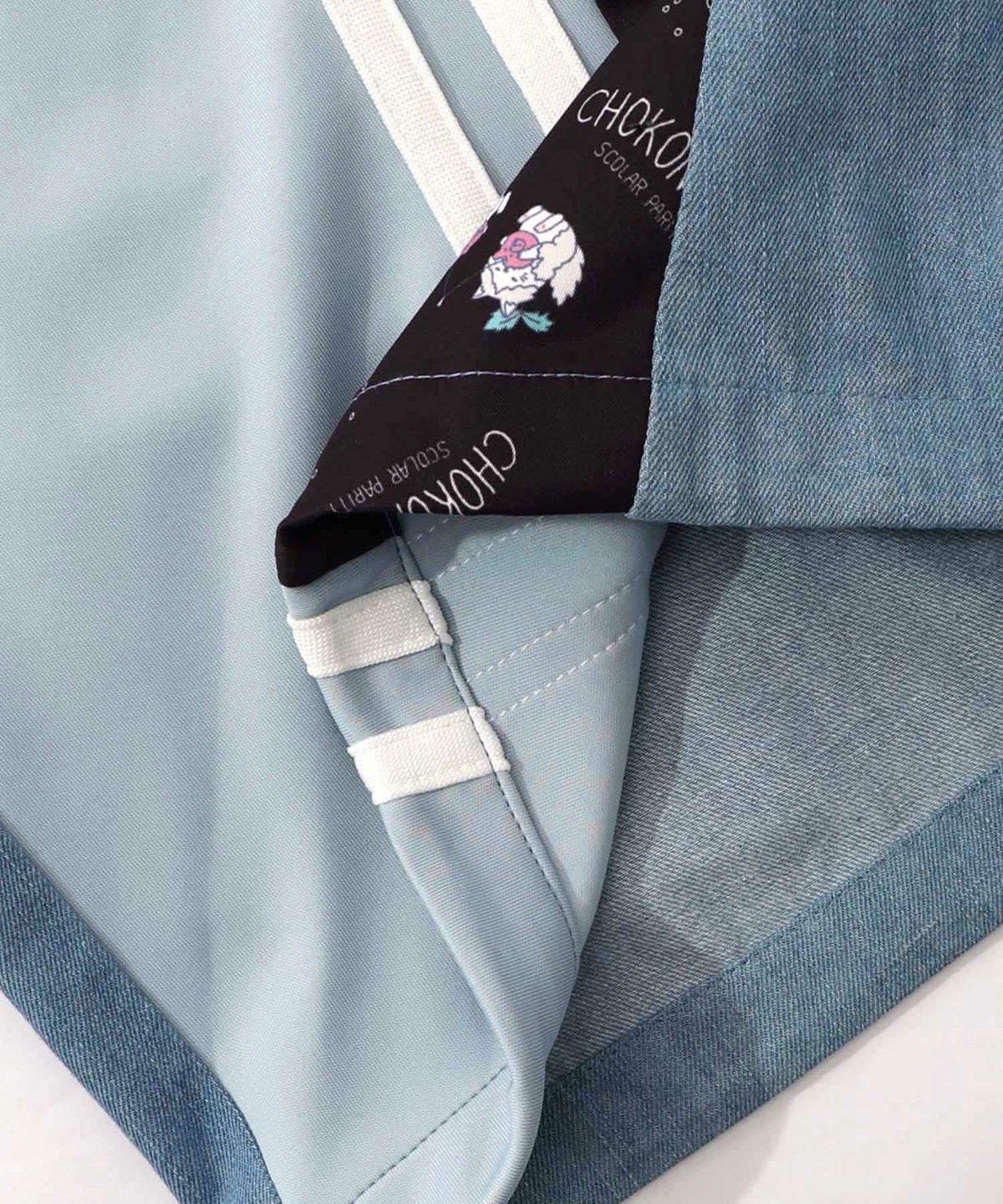 ちょこにゃんず ジャージ×デニム切替パンツ-25