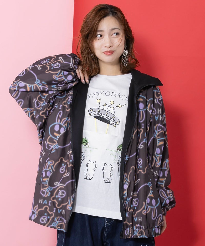 組体操クマうさぎリバーシブルワッシャーブルゾン-1