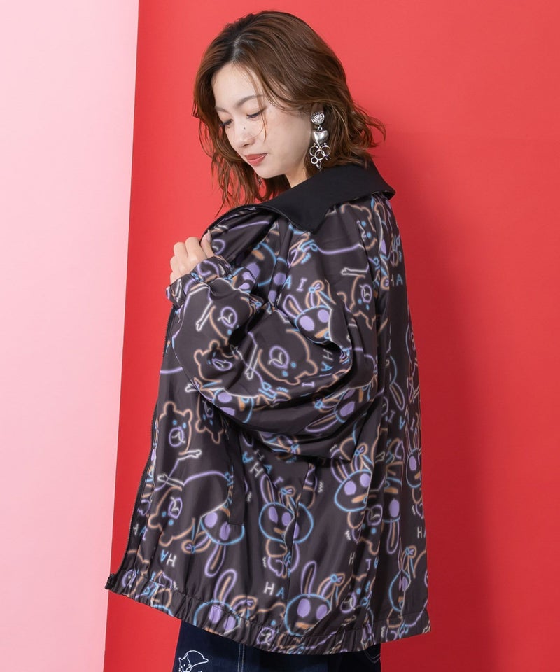 組体操クマうさぎリバーシブルワッシャーブルゾン-4