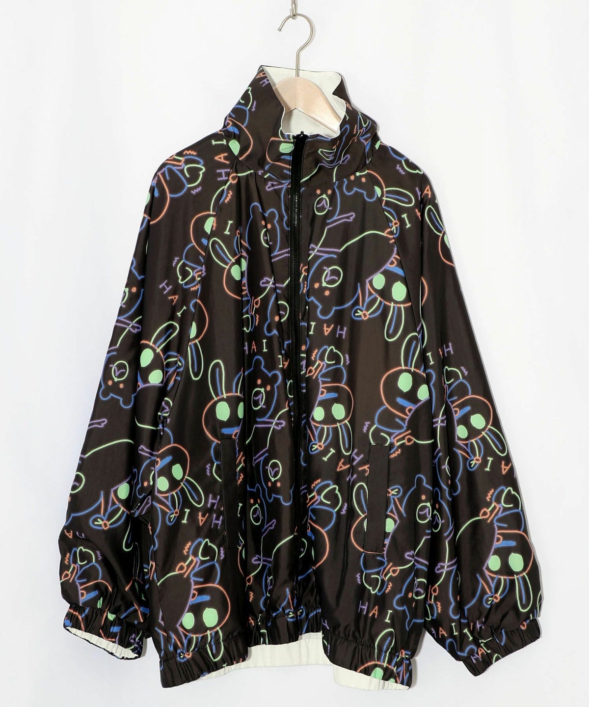 組体操クマうさぎリバーシブルワッシャーブルゾン-11