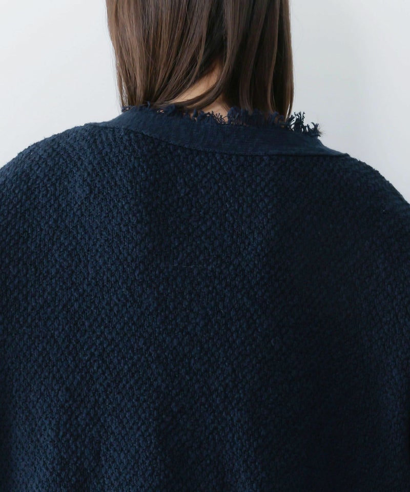 蝶刺繍×蝶ボタン付きニットカーディガン-9