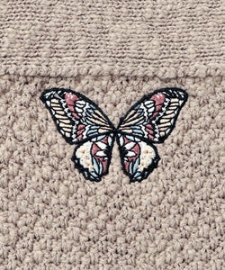 蝶刺繍×蝶ボタン付きニットカーディガン-11