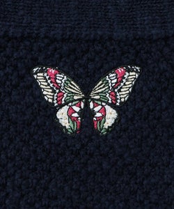蝶刺繍×蝶ボタン付きニットカーディガン-13