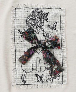 ラメツイード女の子アップリケプルオーバー-11