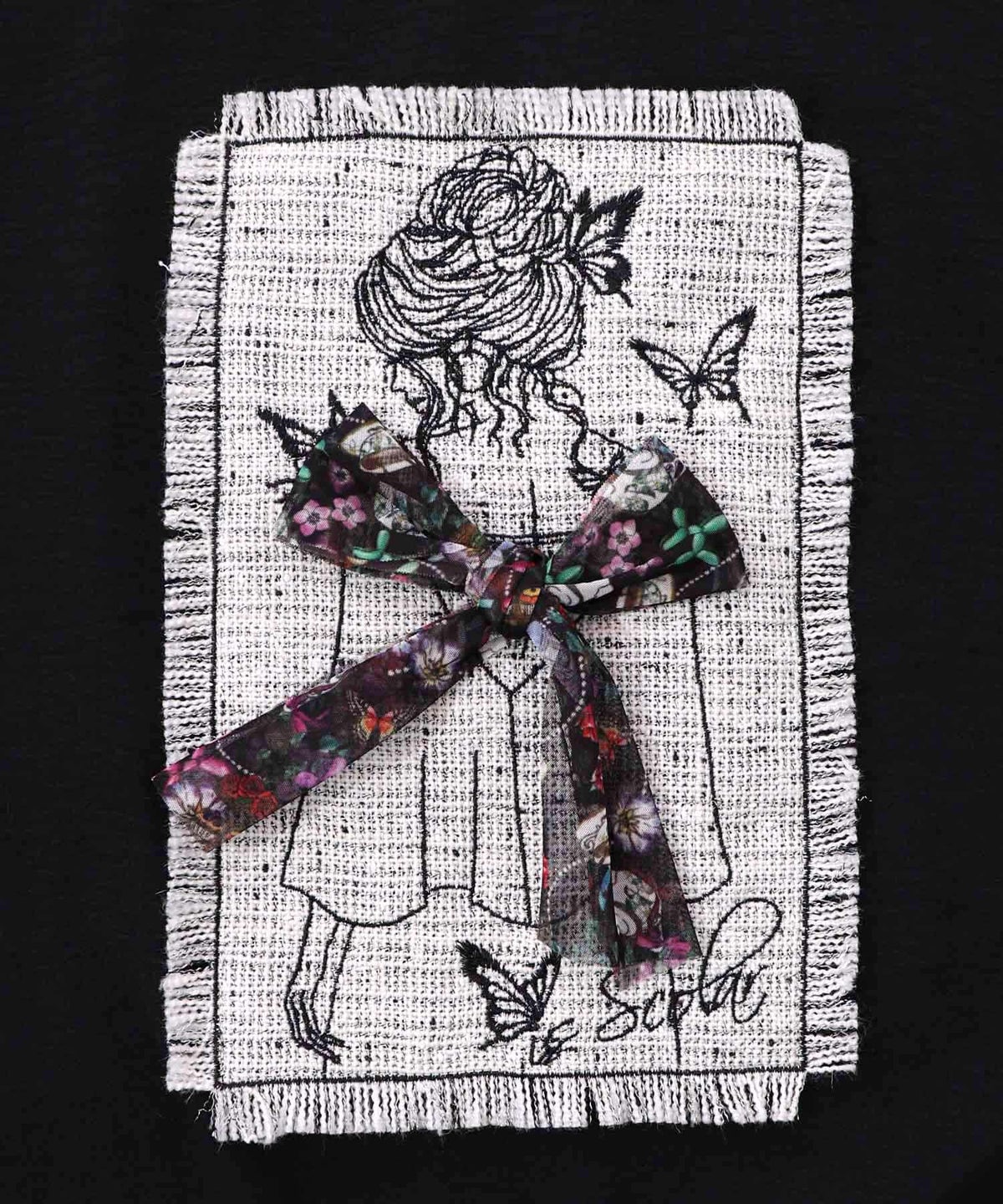 ラメツイード女の子アップリケプルオーバー-14